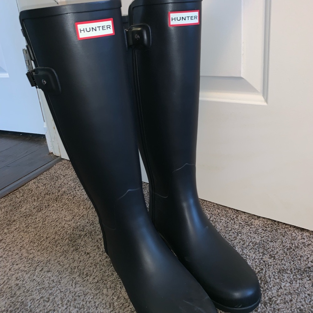 Brand new Black hunter boots (size 7)
